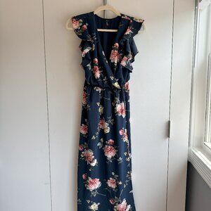 Soprano Midi Faux Wrap Floral Dress